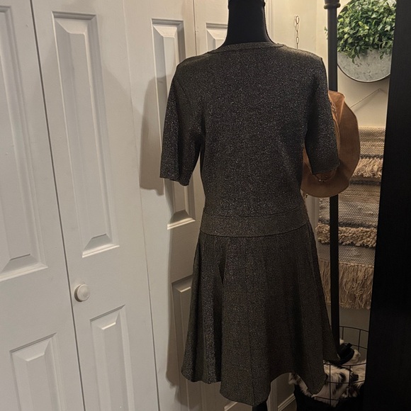 Boston Proper Shimmering Black Mini Dress - Picture 2 of 6